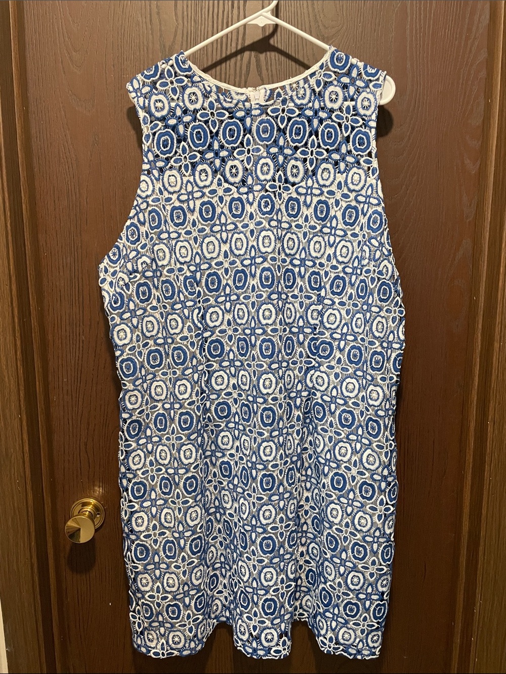 BB Dakota Blue & White Sleeveless Dress NWT